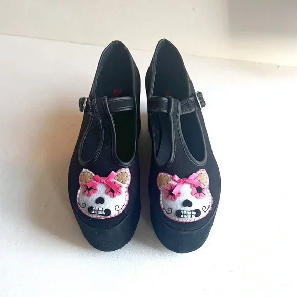 Demonia | T Strap Platform Shoes - Picture 2 of 7